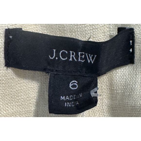 J. Crew Blazer Unstructured Parke 100% Linen Jacket Pale Yellow Women Size 6 NWT - Picture 7 of 10